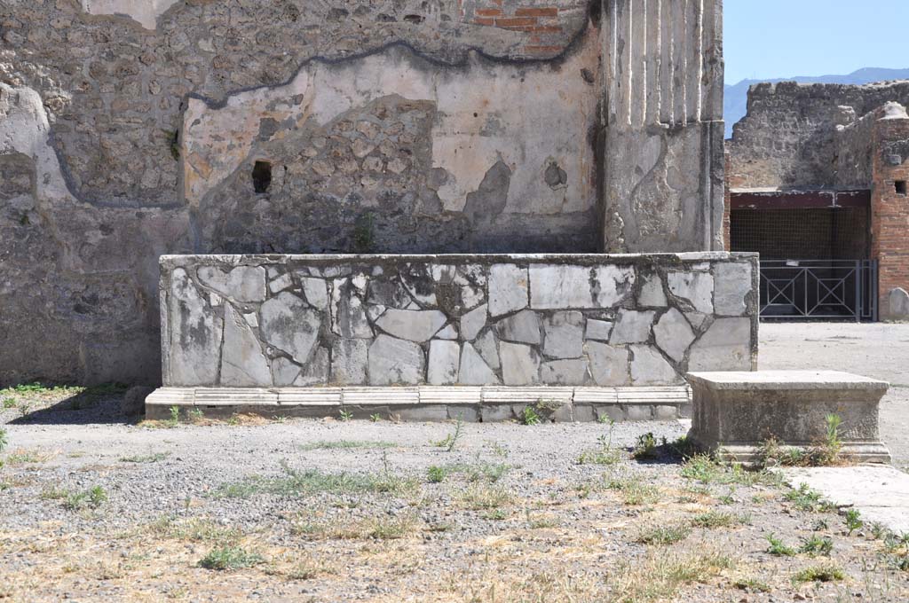 VII.9.7/8 Pompeii. July 2017. Detail from west end of south wall.
Foto Annette Haug, ERC Grant 681269 DÉCOR.
