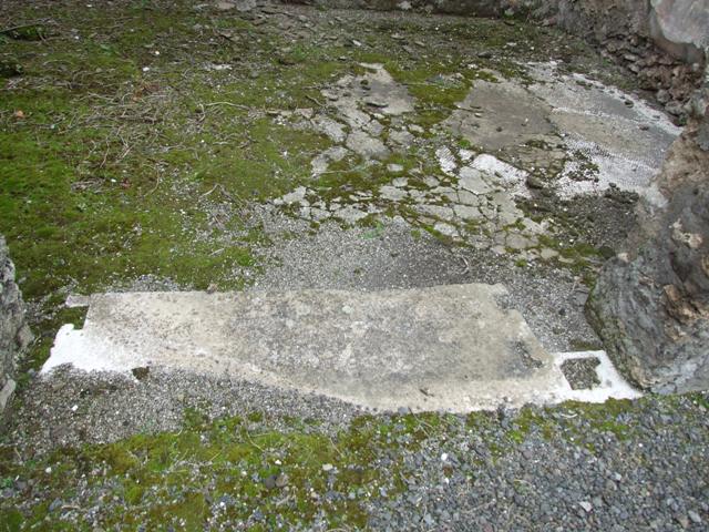 VII.14.5 Pompeii.  March 2009.  Room 2.  Door sill.