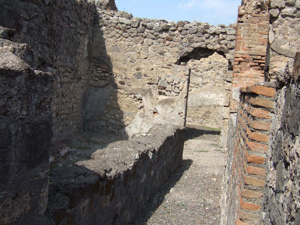 VII.15.4 Pompeii. September 2005. Looking north from second doorway on west side of entrance corridor.