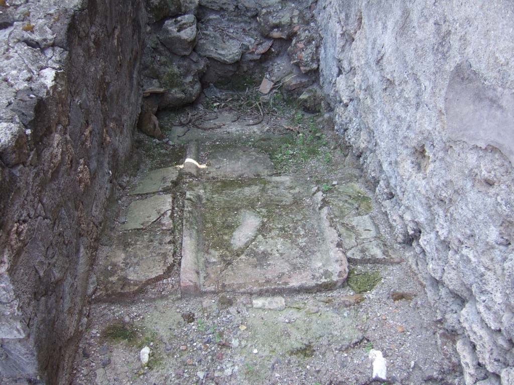 VII.15.4 Pompeii. September 2005. Tiled floor in latrine.