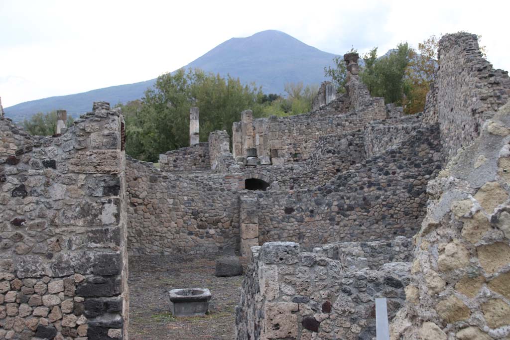 VII.16.1 Pompeii. October 2020. Looking north towards entrance doorway, from Temple of Venus. Photo courtesy of Klaus Heese.