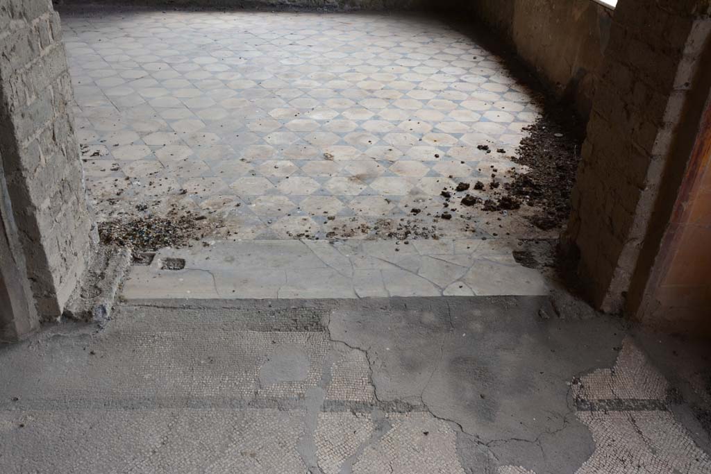 VII.16.22 Pompeii. October 2018. Oecus 48, looking south across doorway threshold from room 47.
Foto Annette Haug, ERC Grant 681269 DCOR.
