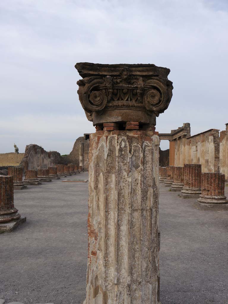 VIII.1.1, Pompeii. March 2019. Detail of capital in Basilica. 
Foto Anne Kleineberg, ERC Grant 681269 DÉCOR.

