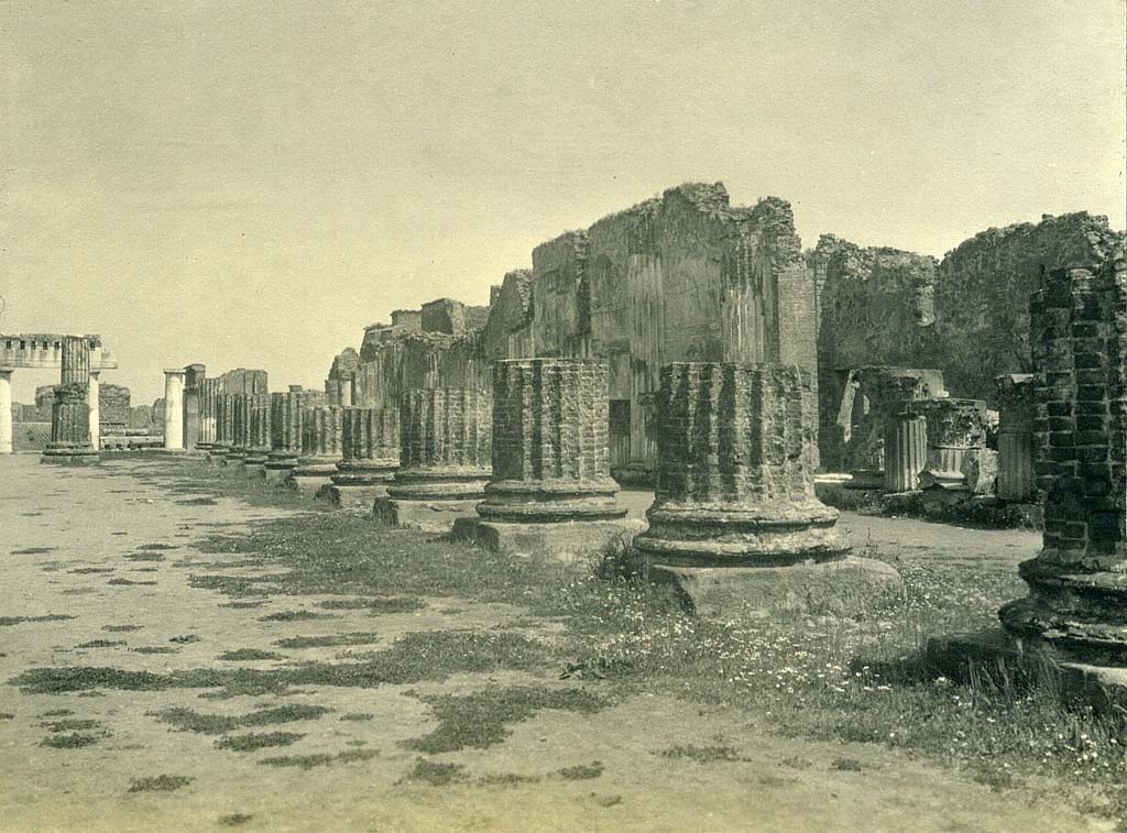 VIII.1.1 Pompeii. 5th June 1925. Basilica, looking south-east along main central room. Photo courtesy of Rick Bauer.