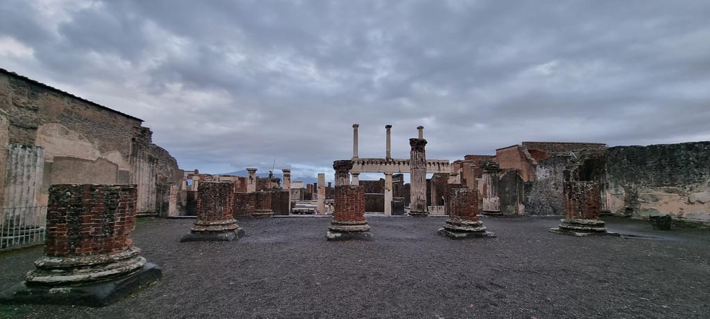 VIII.1.1 Pompeii. January 2023. Basilica, looking east towards Forum across main central room. Photo courtesy of Miriam Colomer.