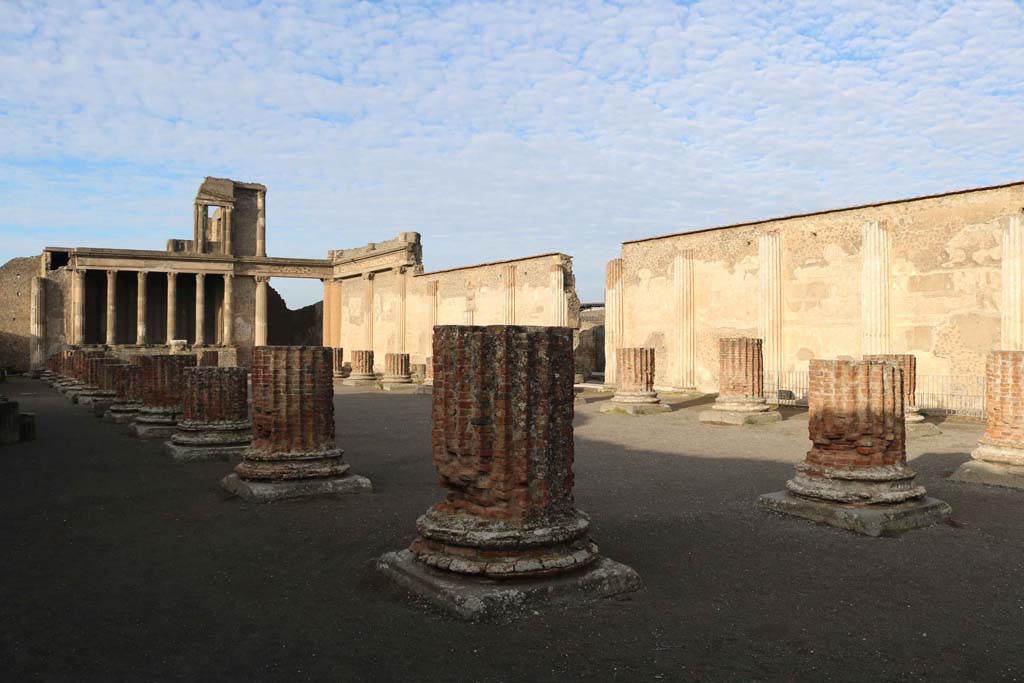 VIII.1.1 Pompeii. December 2018. Basilica, looking north-west. Photo courtesy of Aude Durand.