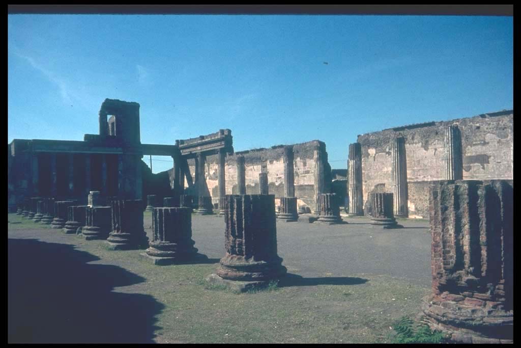 VIII.1.1 Pompeii. Basilica. Looking north-west.
Photographed 1970-79 by Günther Einhorn, picture courtesy of his son Ralf Einhorn.
