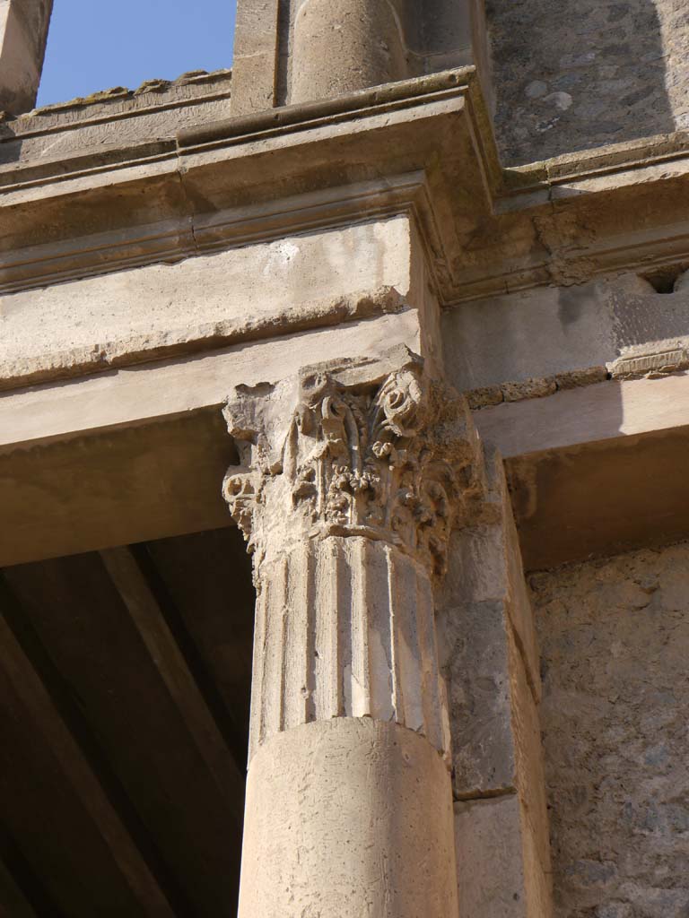 VIII.1.1, Pompeii. March 2019. Detail of capital at west end.
Foto Anne Kleineberg, ERC Grant 681269 DÉCOR.
