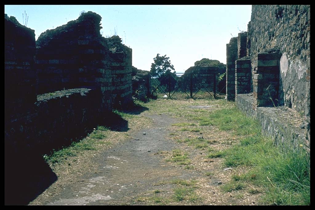 VIII.2.20 Pompeii. 1978. Looking south-east along a corridor on the north side of the small peristyle garden. Photo by Stanley A. Jashemski.   
Source: The Wilhelmina and Stanley A. Jashemski archive in the University of Maryland Library, Special Collections (See collection page) and made available under the Creative Commons Attribution-Non Commercial License v.4. See Licence and use details. J78f0232
