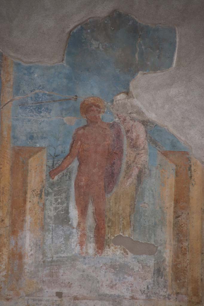 VIII.2.23 Pompeii. October 2020. Detail of painting on the south wall. Photo courtesy of Klaus Heese.