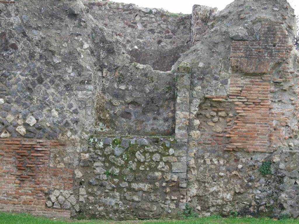 VIII.3.1 Pompeii. December 2006. Recess or niche on south wall.