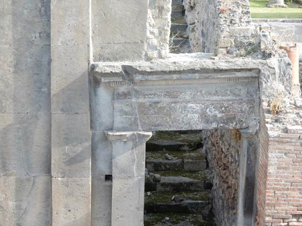 VIII.3.10 Pompeii. May 2015. Detail from above doorway. Photo courtesy of Buzz Ferebee.