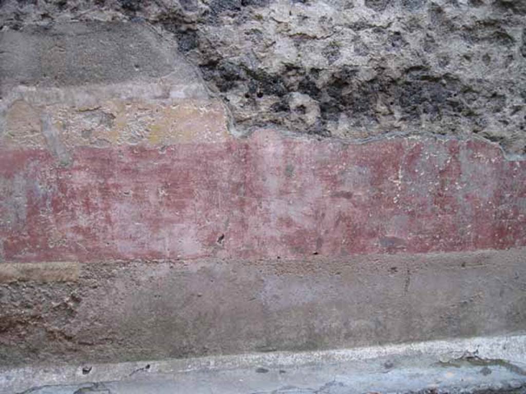 VIII.7.20 Pompeii. September 2010. Graffito passage. North wall. Sequence moving west - east of remaining fresco work. Photo courtesy of Drew Baker.
