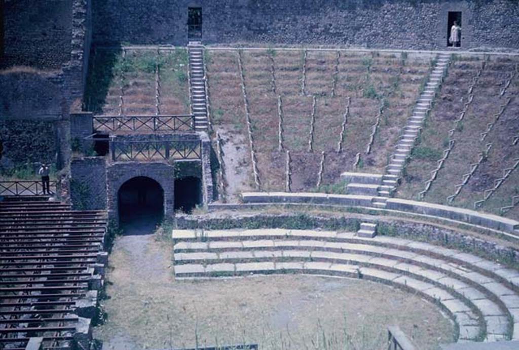 VIII.7. Large Theatre, Pompeii. June 1962. Looking west. Photo courtesy of Rick Bauer.