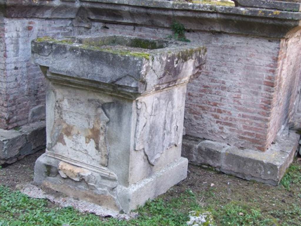 VIII.7.28 Pompeii.  March 2009.  Altar near south side of podium of Temple.