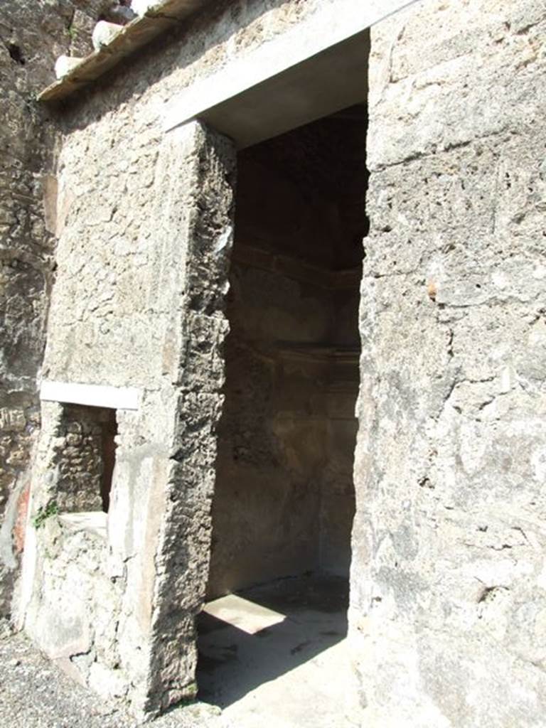 IX.2.17 Pompeii.  March 2009.  Doorway to Room 2, Cubiculum. Looking east from atrium.