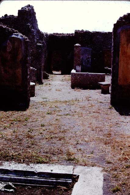 IX.2.18 Pompeii.  May 2005.  Impluvium in Atrium.  Looking west.