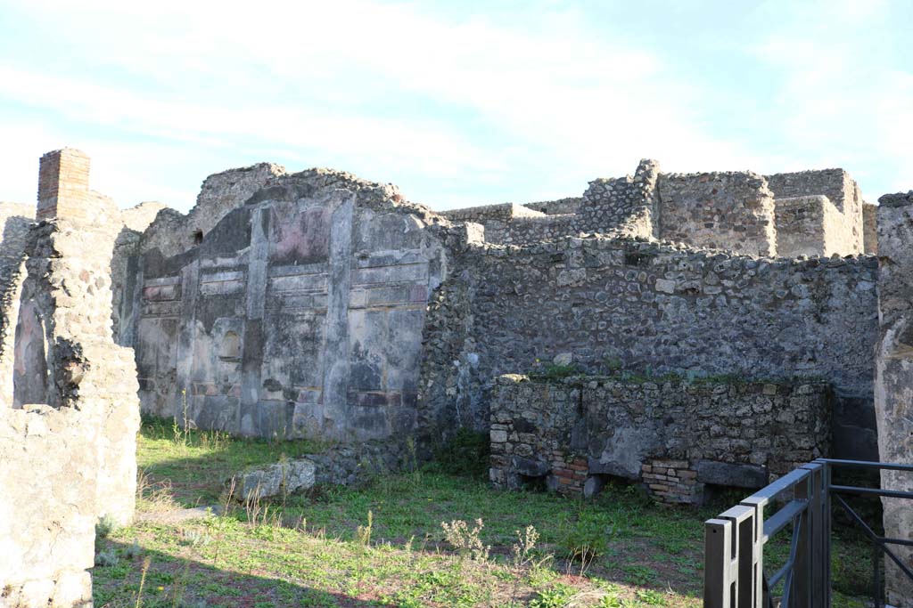 IX.3.2 Pompeii. December 2018. Looking towards south wall of garden area, and former atrium. Photo courtesy of Aude Durand
