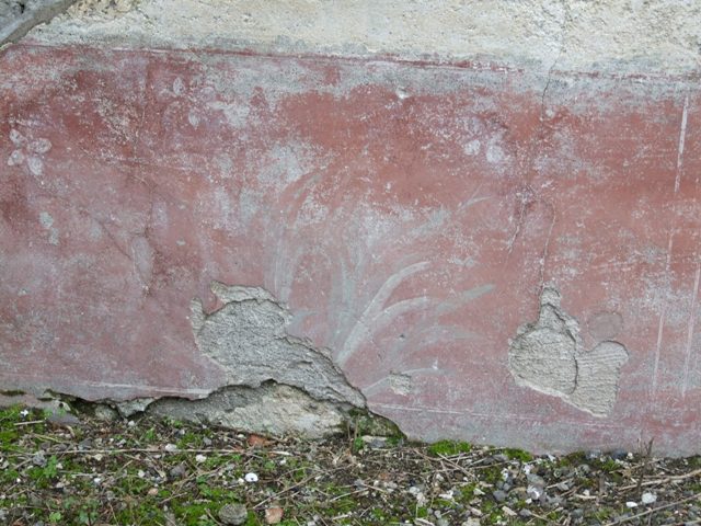 IX.8.6 Pompeii.  December 2007.  Room 38, Triclinium.  North wall and door to private quarters of procurator or master.
