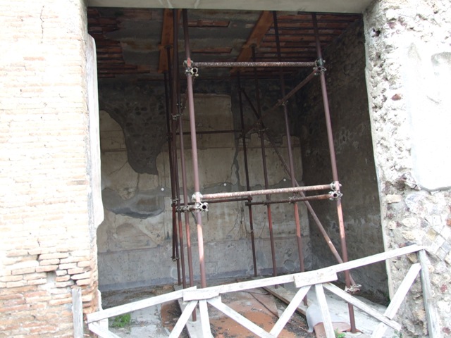 IX.8.6 Pompeii. March 2009.   Room 43, (Ala on west side of IX.8.3)  Looking west to Room 44. 
