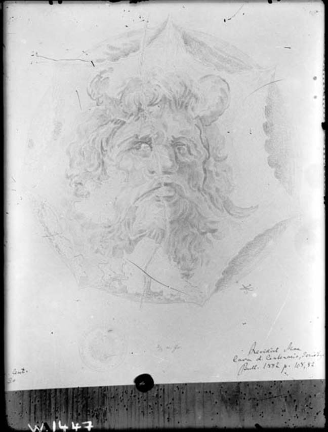230468 Bestand-D-DAI-ROM-W.1447.jpg
IX.8.6 Pompeii. W.1447. Drawing of head of Oceanus, from peristyle. See BdI, 1882, no.82.
Photo by Tatiana Warscher. Photo  Deutsches Archologisches Institut, Abteilung Rom, Arkiv. See http://arachne.uni-koeln.de/item/marbilderbestand/230468 

