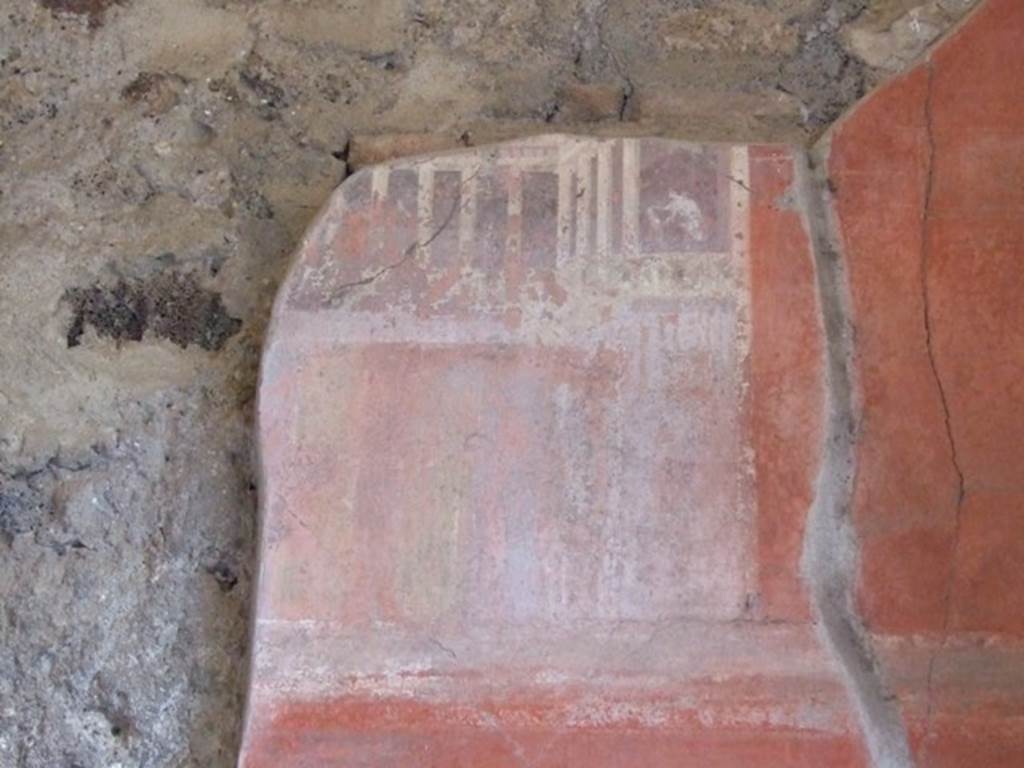 IX.9.c Pompeii. March 2009. Architectural painting from upper east end of north wall of triclinium.