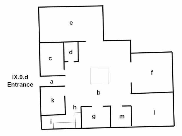 IX.9.d Pompeii. House. Room Plan