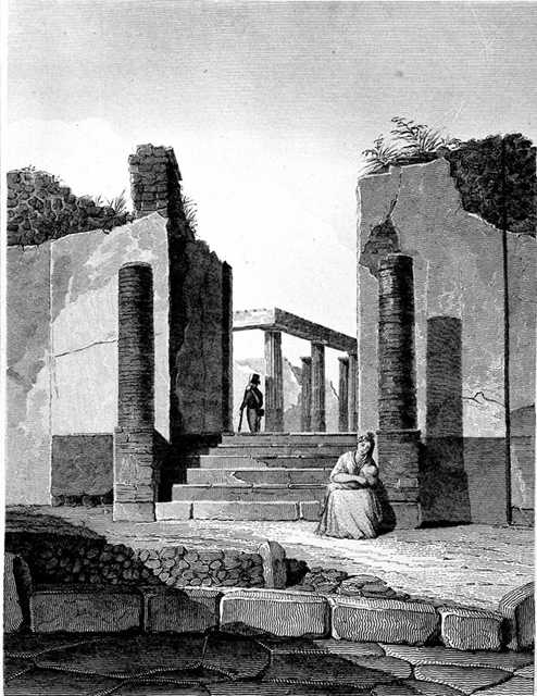 HGW24 Villa of Diomedes or Villa di Diomede.  East side of peristyle.
