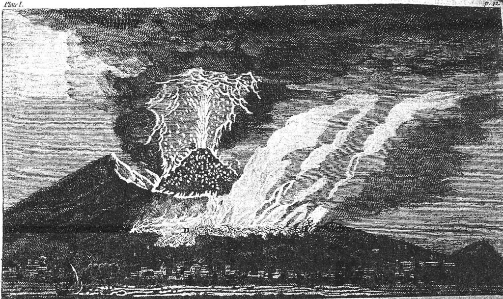 Vesuvius Eruption 1767 from Portici.