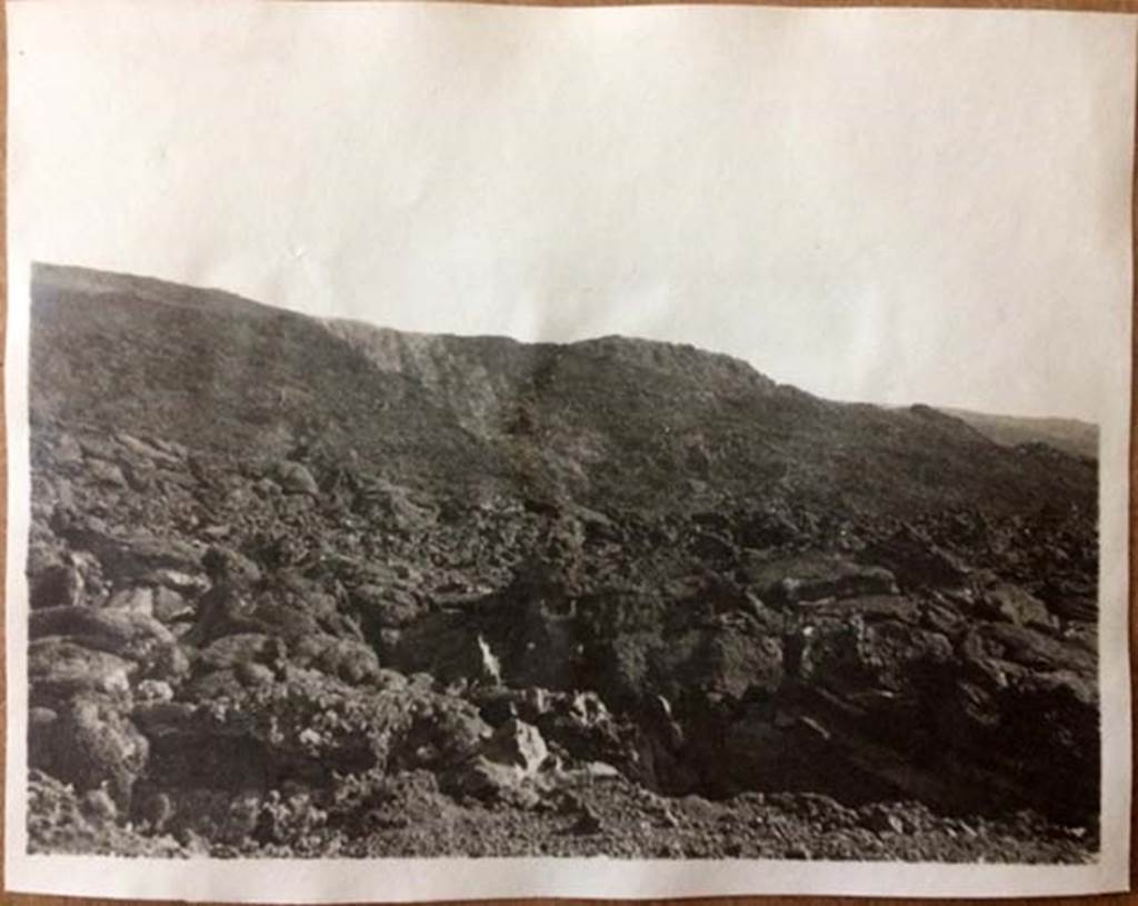 Vesuvius, August 27, 1904. Lava field. Photo courtesy of Rick Bauer.