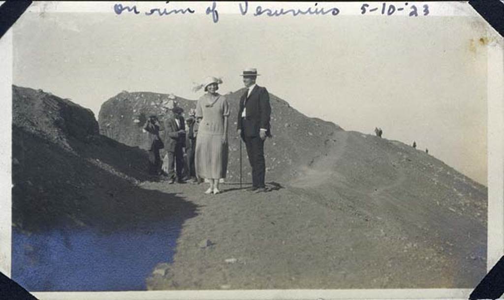Vesuvius, 10th May 1923. Photo taken on rim of crater. Photo courtesy of Rick Bauer.