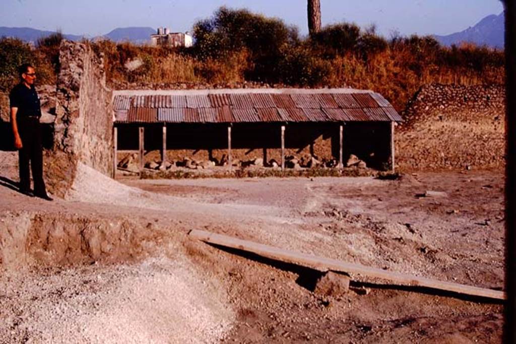 I.21.6 Pompeii. 1974. Looking towards south-east corner, during excavation. Photo by Stanley A. Jashemski.   
Source: The Wilhelmina and Stanley A. Jashemski archive in the University of Maryland Library, Special Collections (See collection page) and made available under the Creative Commons Attribution-Non Commercial License v.4. See Licence and use details. J74f0235
