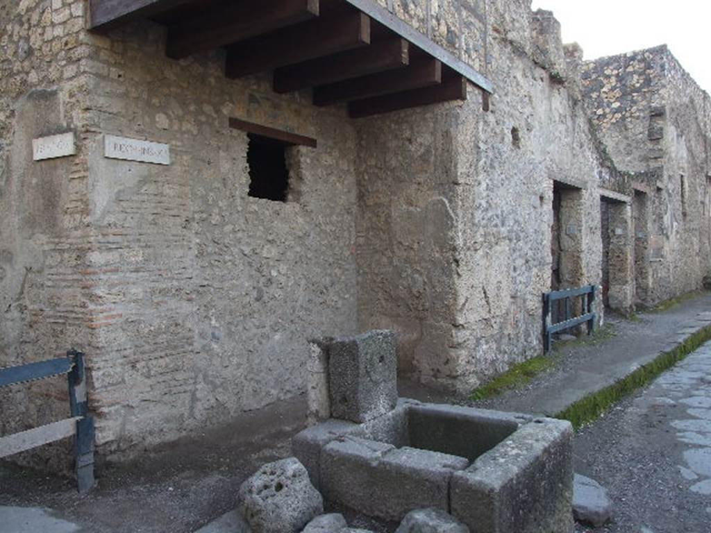 I.10.1 Pompeii. December 2006. Possible site of Compitum identified as being with the fountain.