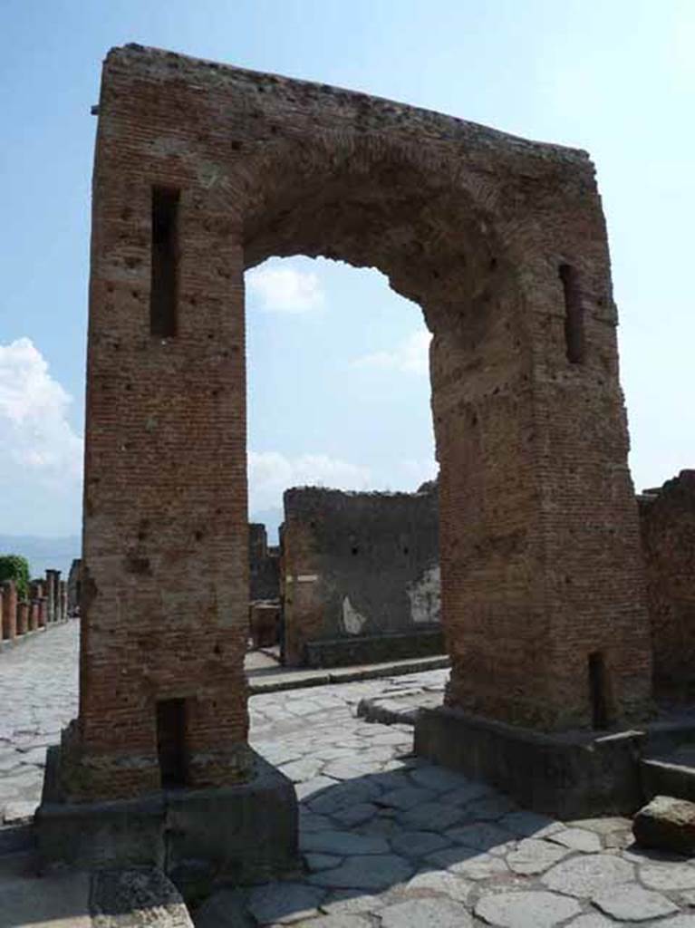 Arch of Caligula. May 2010. Looking south at west side.