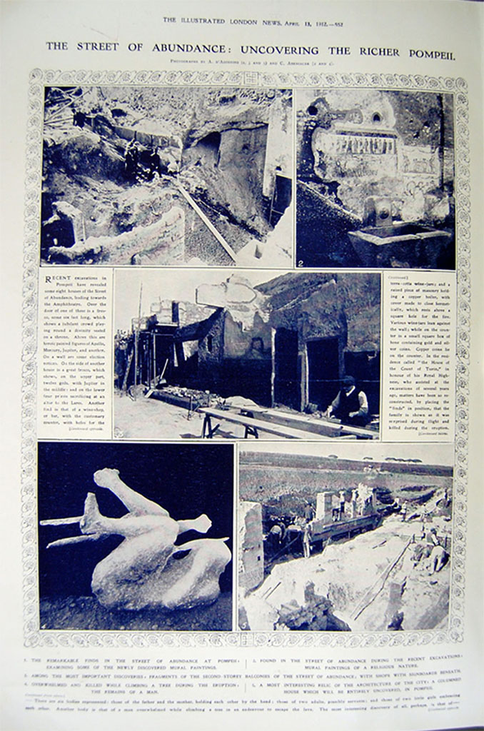 Porta Nola. April 1912. Cast of victim with tree branches.
The title of the photo, bottom left, is "Overwhelmed and killed while climbing a tree during the eruption. The remains of a man".
See The Illustrated London News: April 13, 1912, 552. 
