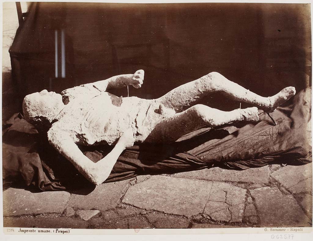 Victim number 9, without the fig leaf clothing his body. Photographed by Giorgio Sommer, number 1284. 
Photo courtesy of Eugene Dwyer.
