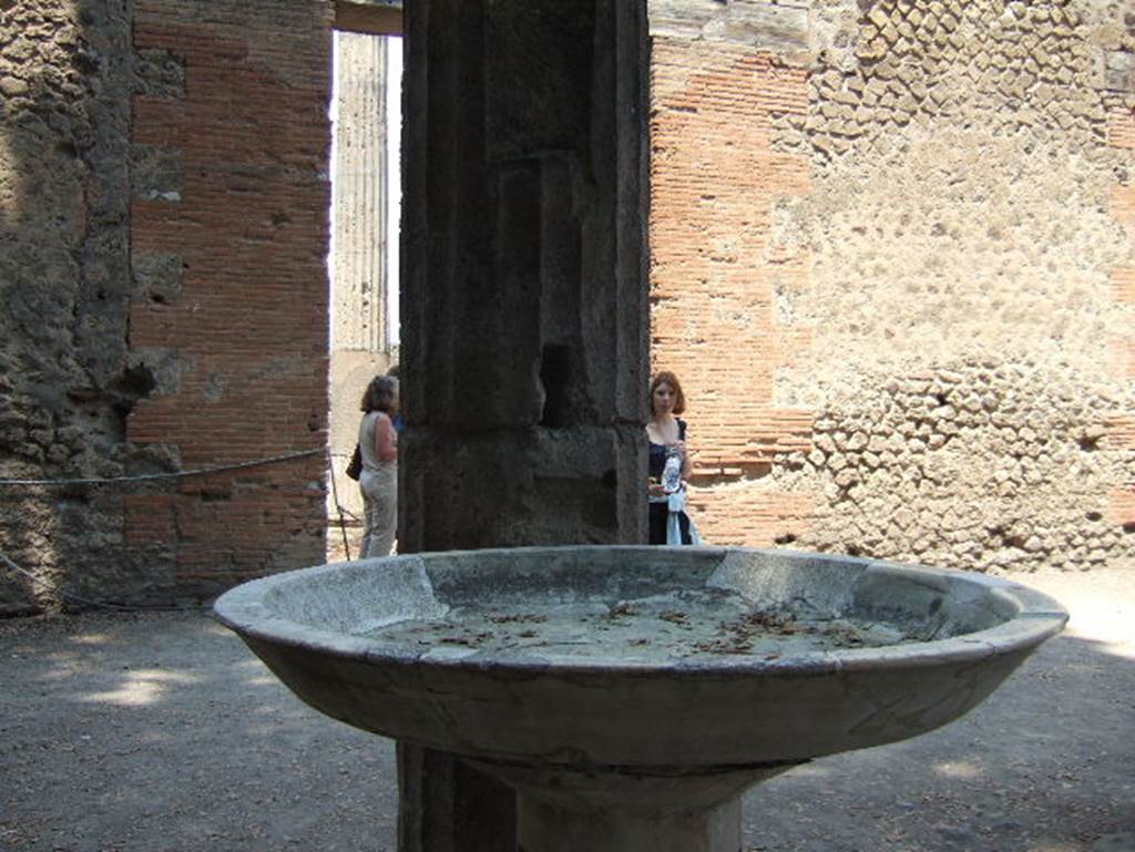 Fountain on Triangular Forum. September 2005. Looking north.