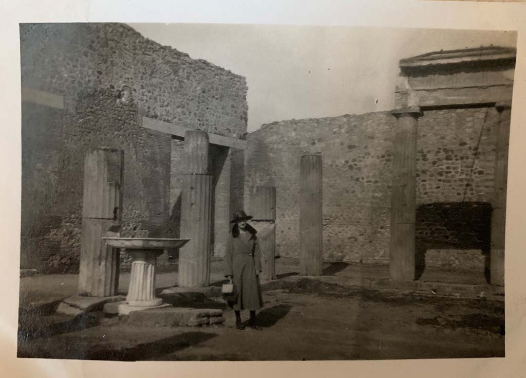 Fountain on Triangular Forum. March 1922. Looking east along north side. Photo courtesy of Rick Bauer.