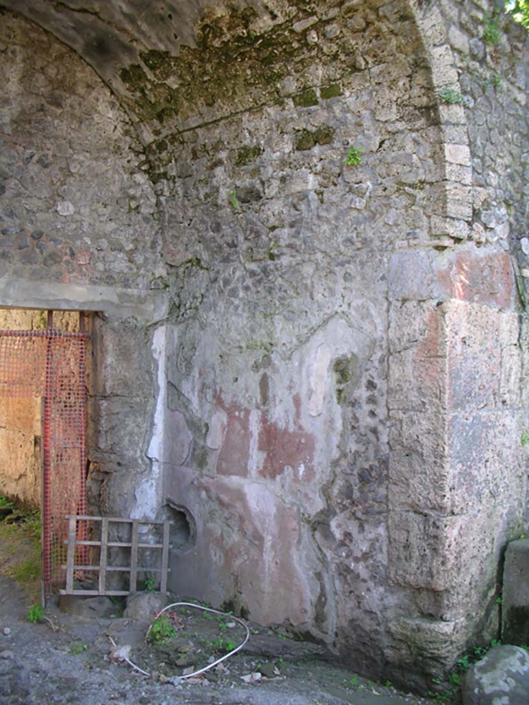 Pompeii Stabian Gate.  March 2009.  East side.  Upper niche.  