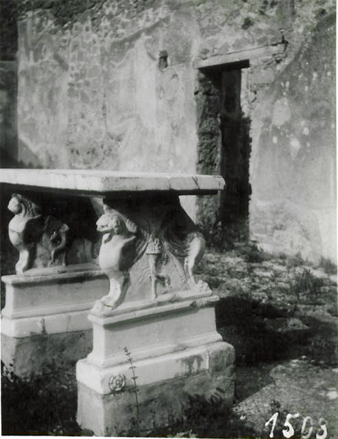 I.2.6 Pompeii. 1937-39. Looking north-east across atrium towards small doorway into portico of peristyle. Photo courtesy of American Academy in Rome, Photographic Archive.  Warsher collection no. 543
