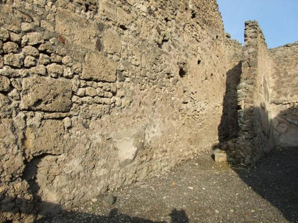 I.4.11 Pompeii. December 2007. North wall and stairs to upper level..