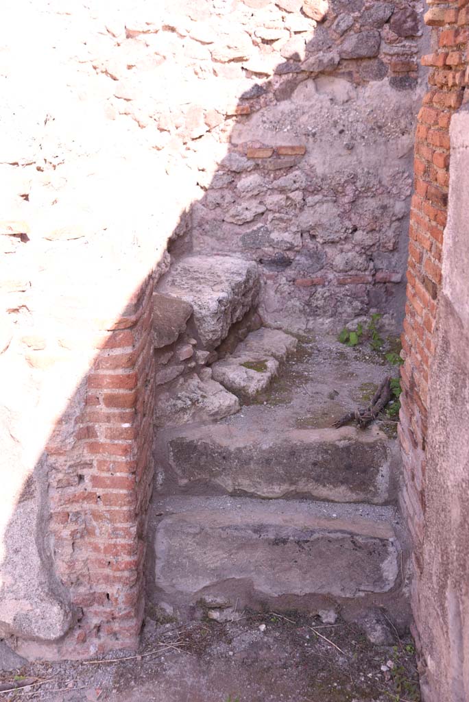 I.4.14 Pompeii. October 2019. Steps to upper floor in south-east corner.
Foto Tobias Busen, ERC Grant 681269 DÉCOR.
