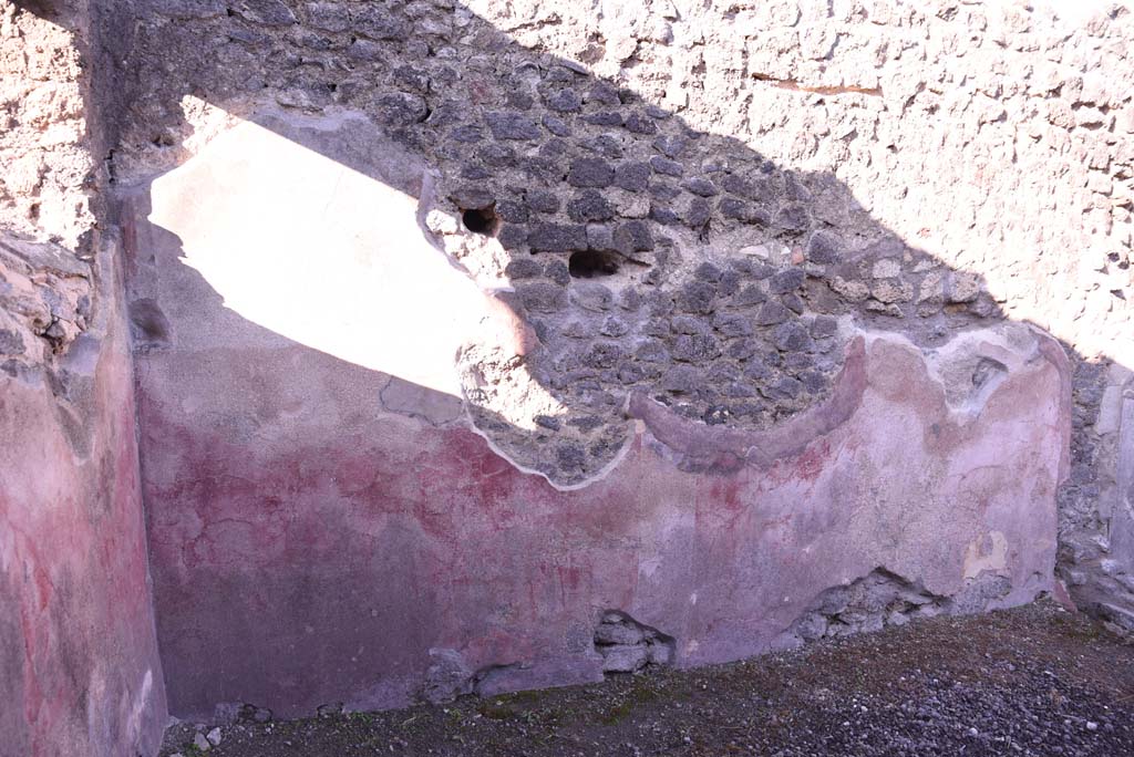 I.4.23 Pompeii. October 2019. Looking towards west wall of rear room.
Foto Tobias Busen, ERC Grant 681269 DÉCOR.
