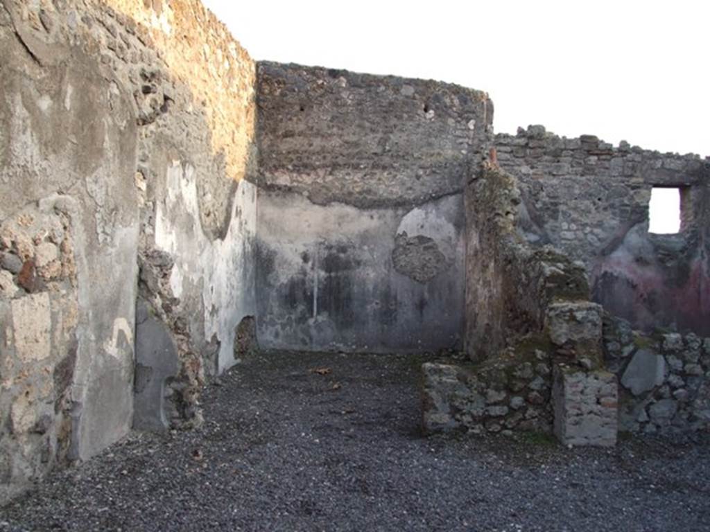 I.4.24 Pompeii. December 2007. Shop and rear room looking south.