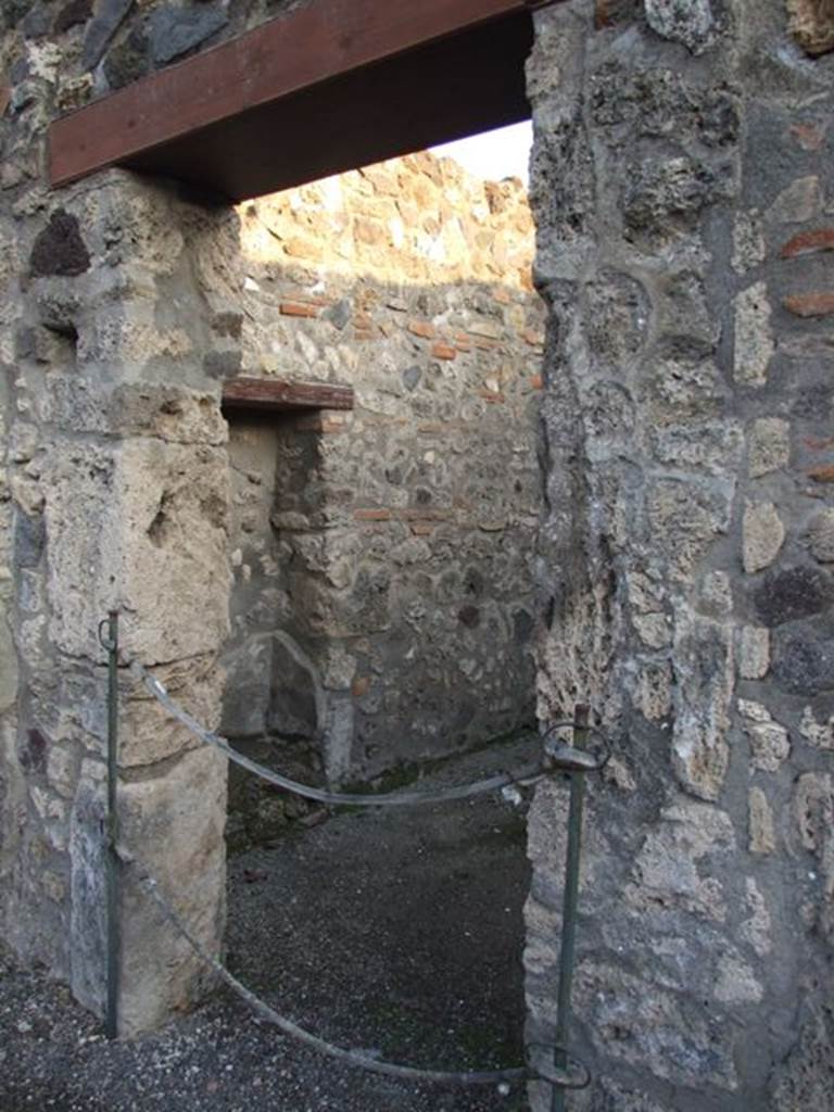 I.4.25 Pompeii. December 2007.  Doorway to room 45, cubiculum on south side of atrium of I.4.5.
