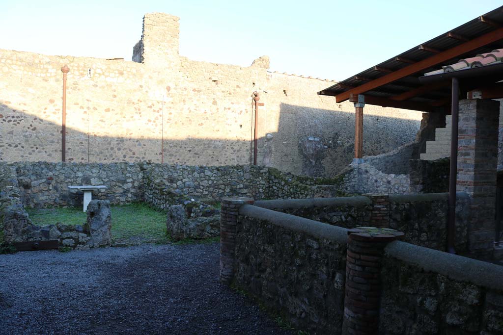I.6.2 Pompeii. December 2018. 
Looking towards rooms on east side, from area of north portico near lararium. Photo courtesy of Aude Durand.
