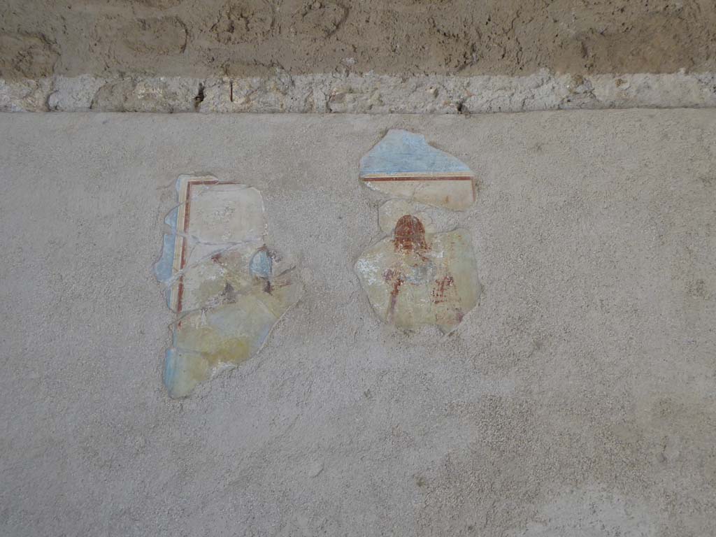 I.6.11 Pompeii. September 2015. Remains of wall painting from south side of the door to cubiculum 2 in the east wall of atrium.
Foto Annette Haug, ERC Grant 681269 DÉCOR.
