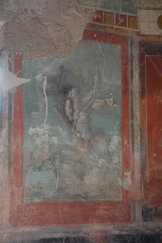 I.7.7 Pompeii. 1968. Detail of border edge of central painting from south wall of triclinium.
Photo by Stanley A. Jashemski.
Source: The Wilhelmina and Stanley A. Jashemski archive in the University of Maryland Library, Special Collections (See collection page) and made available under the Creative Commons Attribution-Non Commercial License v.4. See Licence and use details.
J68f0713
