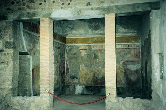 I.8.17 Pompeii. December 2007. Room 15, narrow area on west side within room 15.
