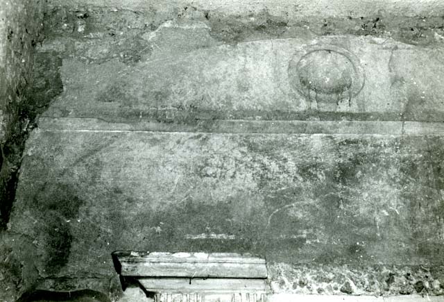 I.8.17 Pompeii. December 2021. 
Room 18, looking towards west wall with central painting of Pan and the nymphs.
Photo courtesy of Johannes Eber.
